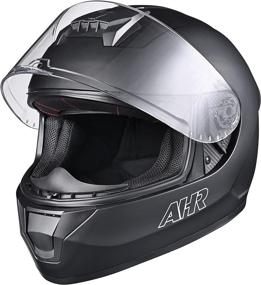 img 1 attached to 🏍️ AHR Full Face Motorcycle Helmet Lightweight Street Bike Helmet Touring Racing RUN-F3 - DOT Approved, Matte Black, Size XX-Large