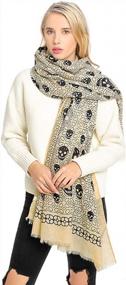 img 1 attached to Cool And Chic: GERINLY Skull Scarfs For Women - Perfect Halloween Accessory!