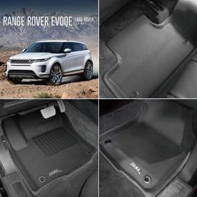 img 3 attached to Premium All-Weather Floor Mat Set for Land Rover Range Rover Evoque - 3D MAXpider L1LR01801509 in Kagu Rubber (Black/Grey)