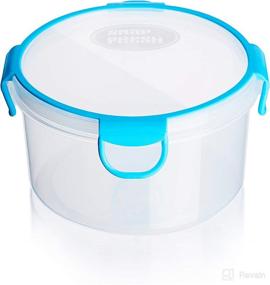 img 3 attached to 🥗 Snap Fresh 3 Pack of 1 Liter Salad Containers: Airtight, BPA-Free, Locking Lids. Ideal for Lunch, Food Storage, Snacks, and Travel!