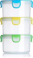 🥗 snap fresh 3 pack of 1 liter salad containers: airtight, bpa-free, locking lids. ideal for lunch, food storage, snacks, and travel! логотип