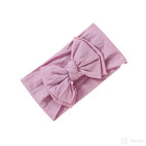 img 3 attached to 10-Pack Baby Nylon Headbands with Bow - Elastic Hairbands Turban Accessories for Newborns, Infants, Toddlers, and Kids (2019LXZA)