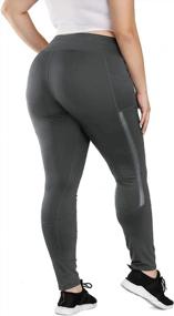 img 1 attached to Comfort And Functionality Combined: Uoohal High Waist Active Leggings For Plus Size Women With Pockets