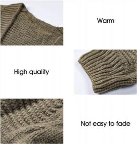 img 1 attached to Women'S Chunky Knit Cardigan Sweater Open Front Long Sleeve Loose Outwear Coat