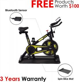 img 3 attached to EILISON Alpha Smart Exercise Bike - Indoor Cycling Stationary Bike With IPad Mount & Comfortable Seat Cushion (Black) - $100 Value Included