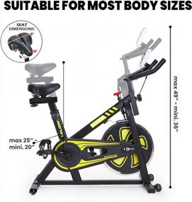 img 1 attached to EILISON Alpha Smart Exercise Bike - Indoor Cycling Stationary Bike With IPad Mount & Comfortable Seat Cushion (Black) - $100 Value Included