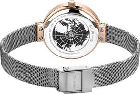 img 1 attached to ⌚ BERING Women's Solar Powered Watch, Stainless Steel Strap, Gray, Size 10 (Model: 14631-369)