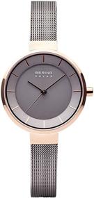 img 4 attached to ⌚ BERING Women's Solar Powered Watch, Stainless Steel Strap, Gray, Size 10 (Model: 14631-369)