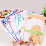30 cute kawaii design writing stationery set - scstyle envelopes & paper 9.25x6.3 inches + 3.54x3.34 inches logo
