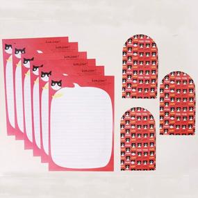 img 1 attached to Набор из 30 милых канцелярских принадлежностей Kawaii Design - конверты и бумага SCStyle 9,25x6,3 дюйма + 3,54x3,34 дюйма