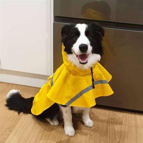 img 2 attached to 🐶 HAPEE Dog Raincoats: Reflective Strip Hoodie & Rain Poncho Jacket for Dogs