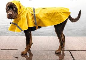 img 4 attached to 🐶 HAPEE Dog Raincoats: Reflective Strip Hoodie & Rain Poncho Jacket for Dogs