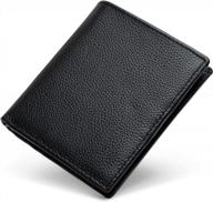 small leather women's wallet - ultra slim bifold pocket purse with rfid blocking for maximum security by bveyzi logo