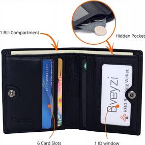 img 1 attached to Small Leather Women'S Wallet - Ultra Slim Bifold Pocket Purse With RFID Blocking For Maximum Security By Bveyzi