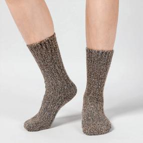 img 1 attached to Thick And Warm Merino Wool Hiking Socks By GLENMEARL: 3-Pack For Men And Women, Ideal For Winter Boots And Crews