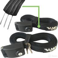 vamo premium locking tie downs: no scratch silicone buckle surf or sup straps (two pack, 14') - ideal for surfboards, paddle boards, kayaks, and canoes logo