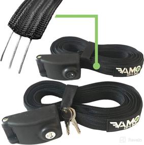 img 3 attached to Vamo Premium Locking Tie Downs: No Scratch Silicone Buckle Surf or SUP Straps (Two Pack, 14') - Ideal for Surfboards, Paddle Boards, Kayaks, and Canoes