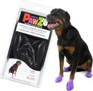 🐾 pawz dog boots - rubber booties for dogs, waterproof snow boots for paw protection - 12 shoes per pack (black) логотип