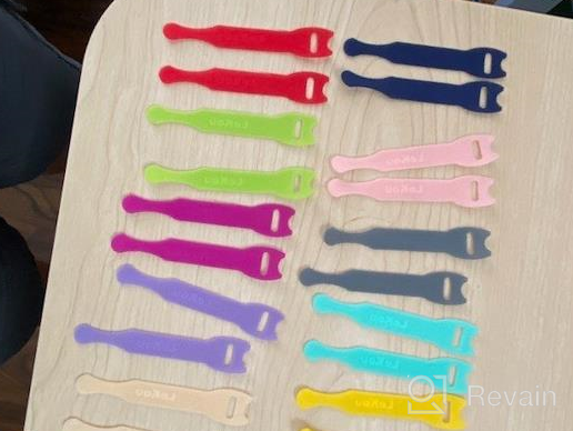 img 1 attached to Reusable Hook And Loop Cable Ties - 60 PCS, 4 Inch Fastening Straps For Wire Management, Cord Organization And Home Office Desk Arrangement - Lekou review by Clint Mcloven