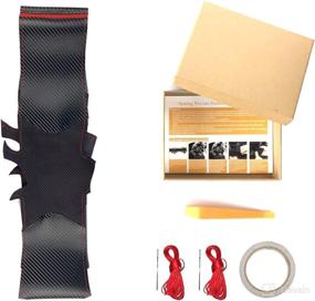 img 2 attached to 🔴 Enhance Your Mercedes' Interior with Hand-Stitch Black Suede Red Wheel Wrap Cover - Fits W177 W205 C118 C257 W213 W463 H247 X247 X253 C253 W167 X167 2019 2020 2021