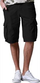 img 4 attached to Cotton Cargo Shorts For Men With Multiple Pockets - Perfect For Outdoor Activities