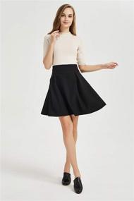 img 2 attached to 💃 Stunning Tronjori Women's Short Pleated Elastic Skirts - Fashionable Women's Clothing at its Finest