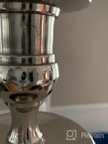 img 3 attached to Klikel Heritage 24-дюймовый серебряный канделябр с 5 свечами - классический элегантный дизайн - центральная часть свадьбы, званого ужина и официального мероприятия - никелированный алюминий, зеркальная отделка