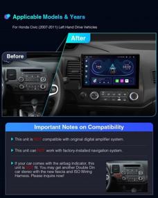 img 3 attached to Обновите свой Honda Civic 2007-2011 с помощью XTRONS Android 11 Octa Core Car Stereo - 10,1-дюймовый сенсорный экран IPS GPS-навигация, Bluetooth, Car Play, Android Auto, DSP и разделенный экран!