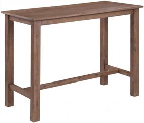 img 4 attached to Boraam Sonoma Pub Table Barnwood Wire-Brush Bar Height Kitchen Counter