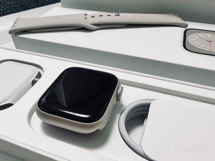 img 3 attached to Apple Watch Series 8 41 mm Aluminium Case, midnight Sport Band review by Ai Esumi ᠌