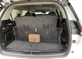 img 1 attached to Jeep Grand Cherokee L Long 2021 - 2022 Envelope Trunk Mesh Cargo Net - Premium Car Accessories for Secure Storage - Convenient Vehicle Carrier Organizer with 2 Hooks