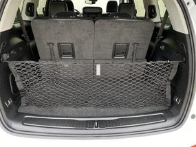 img 3 attached to Jeep Grand Cherokee L Long 2021 - 2022 Envelope Trunk Mesh Cargo Net - Premium Car Accessories for Secure Storage - Convenient Vehicle Carrier Organizer with 2 Hooks