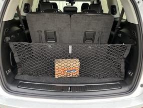 img 4 attached to Jeep Grand Cherokee L Long 2021 - 2022 Envelope Trunk Mesh Cargo Net - Premium Car Accessories for Secure Storage - Convenient Vehicle Carrier Organizer with 2 Hooks