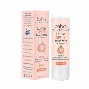 img 4 attached to Babo Botanicals Organic Tinted Mineral Lip Conditioner SPF 15, Water-Resistant Lip Balm, Beach Rose - 0.15 Ounce