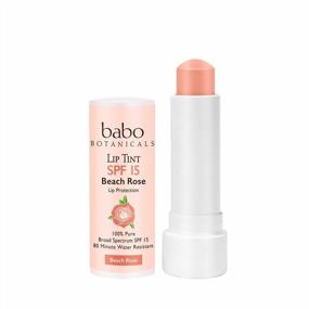 img 3 attached to Babo Botanicals Organic Tinted Mineral Lip Conditioner SPF 15, Water-Resistant Lip Balm, Beach Rose - 0.15 Ounce