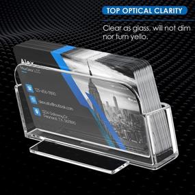 img 2 attached to Maximize Your Professional Image With Clear Acrylic Business Card Holders For Home & Office - 3 Pack