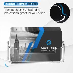 img 1 attached to Maximize Your Professional Image With Clear Acrylic Business Card Holders For Home & Office - 3 Pack