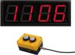 4 digit led up/down counter display with switch box & remote - red logo