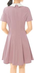 img 1 attached to Allegra Womens Contrast Collar Sleeves Women's Clothing ~ Dresses