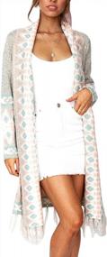 img 3 attached to Stylish Ethnic Cardigans For Women With Tassel Detailing