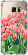 shockproof floral pattern case for samsung galaxy s6 edge - 4 corners protection & anti-scratch design for women girls logo