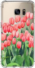 img 4 attached to Shockproof Floral Pattern Case For Samsung Galaxy S6 Edge - 4 Corners Protection & Anti-Scratch Design For Women Girls