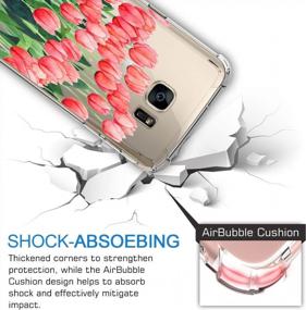 img 2 attached to Shockproof Floral Pattern Case For Samsung Galaxy S6 Edge - 4 Corners Protection & Anti-Scratch Design For Women Girls