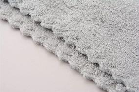 img 2 attached to Ultra Soft Edgeless Microfiber Cleaning Towels - Pack of 12, All-Purpose Plush Towels - 12' x 12', Super Absorbent (Gray) by Mr Towels