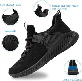 img 2 attached to Нескользящие легкие сетчатые кроссовки для женщин - идеально подходят для бега, прогулок, тенниса, тренировок и занятий спортом на открытом воздухе