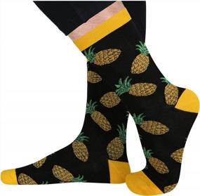 img 2 attached to Men'S Funny Socks Pineapple IVF Guitar Taco Design - 2 Pack, Ideal Pineapple IVF Gifts With Enhanced SEO