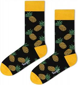 img 1 attached to Men'S Funny Socks Pineapple IVF Guitar Taco Design - 2 Pack, Ideal Pineapple IVF Gifts With Enhanced SEO