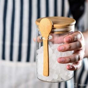 img 2 attached to Glass Storage Canister Wooden Coffee