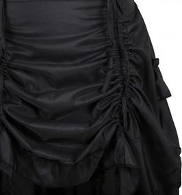 img 1 attached to Юбка больших размеров в стиле стимпанк: женский наряд с оборками Zhitunemi High Low для готического пиратского образа