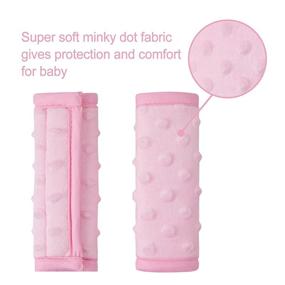 img 2 attached to Pink Pro Goleem Car Seat Strap Covers: Soft Shoulder Pads For All Babies' Car Seats, Strollers And Pushcars!